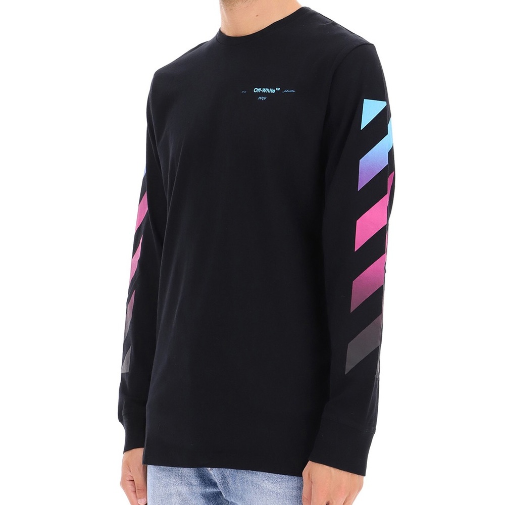 New Off-White Black Marker Long Sleeve T-shirt